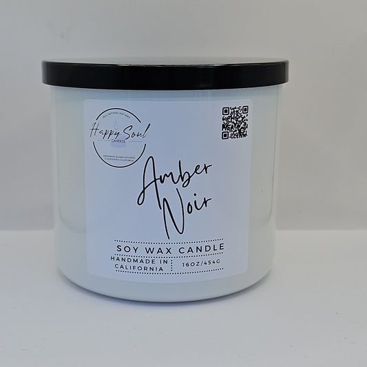 Amber Noir 3-Wick Soy Candle (16oz)