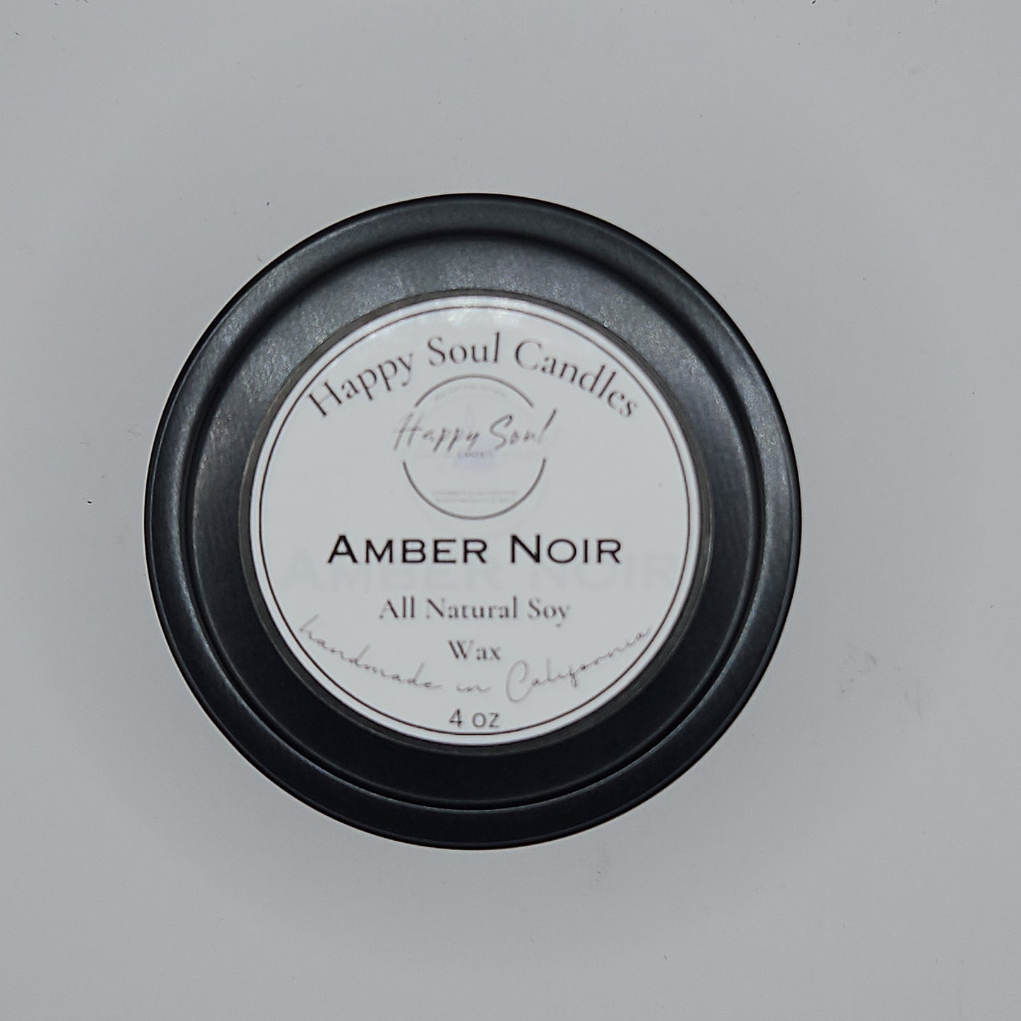 Amber Noir Soy Candle 4 oz Travel Tin