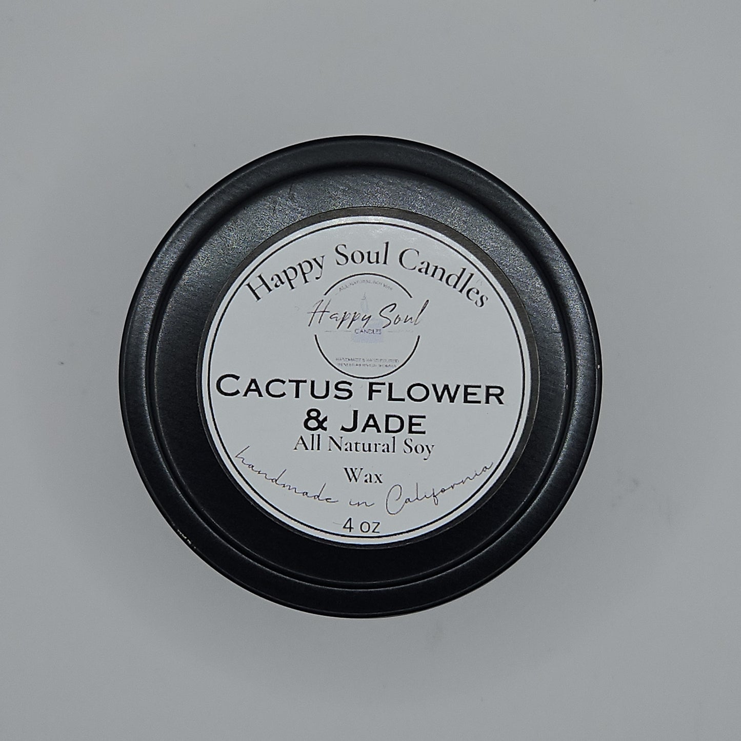 Cactus Flower and Jade Soy Candle 4 oz Travel Tin