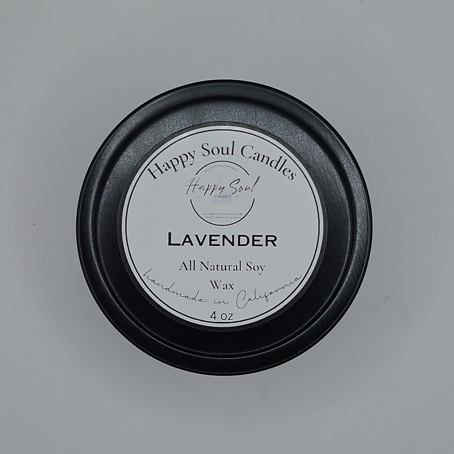 Lavender Soy Candle 4 oz Travel Tin