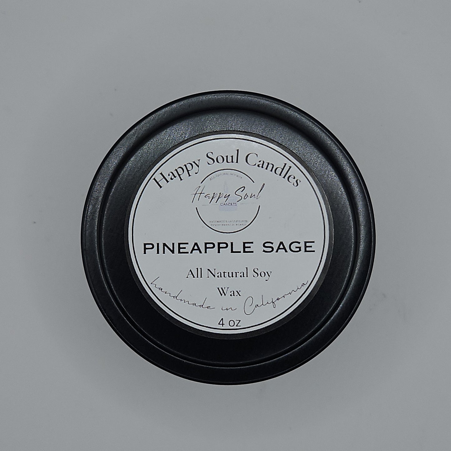 Pineapple Sage Soy Candle 4 oz Travel Tin