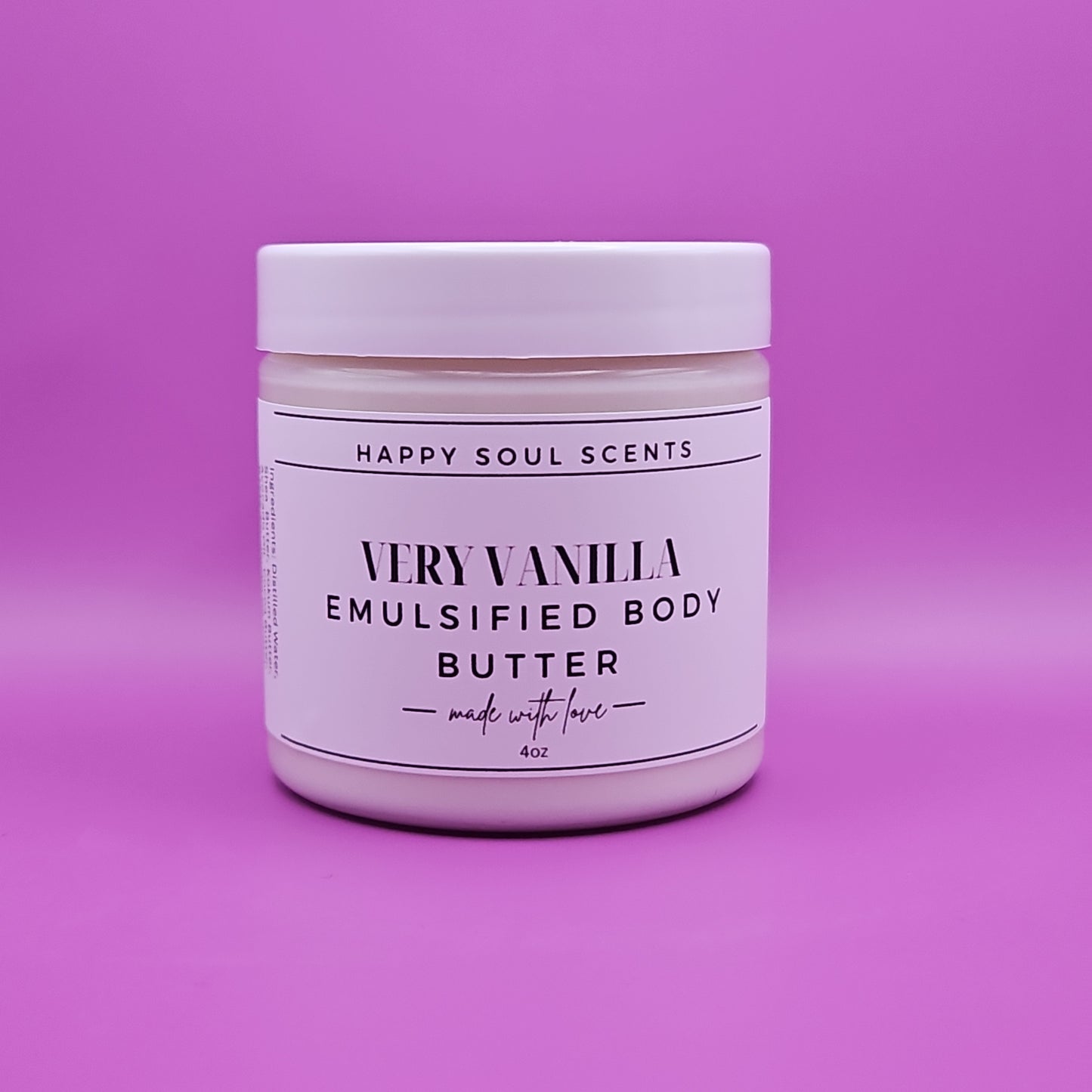 4 oz Emulsified Triple Body Butter Very Vanilla