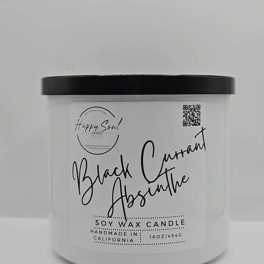 Black Currant Absinthe 3-Wick Soy Candle (16oz)