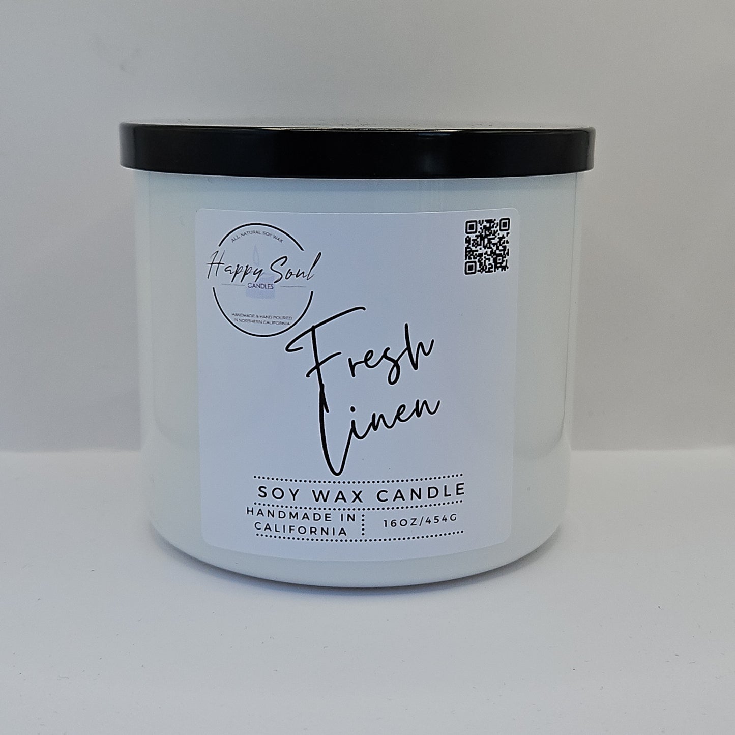Fresh Linen 3-Wick Soy Candle (16oz)