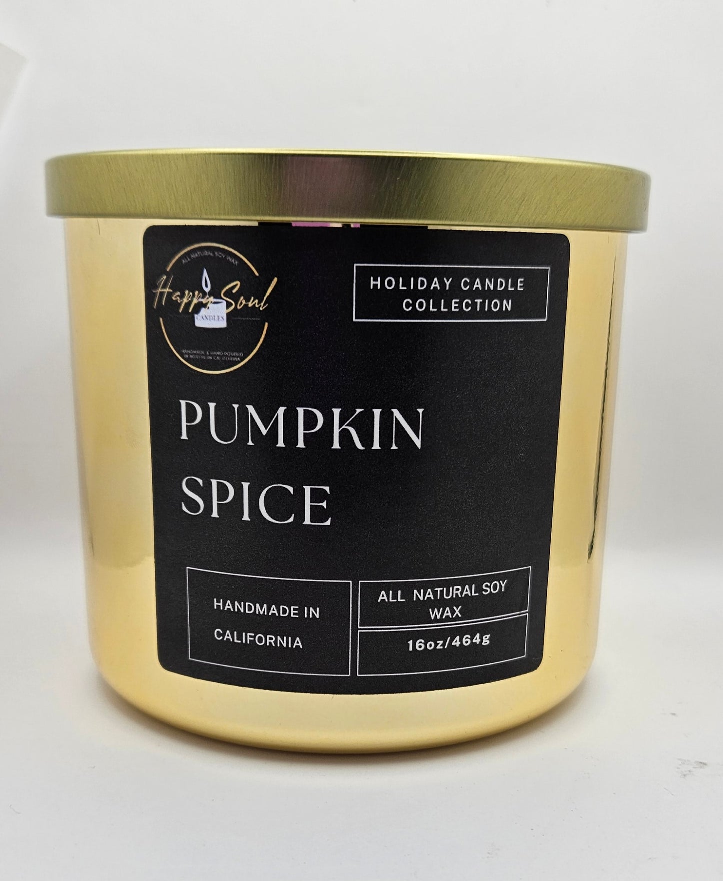 Pumpkin Spice-Luxury Gold 3-Wick Vessel (16 oz)